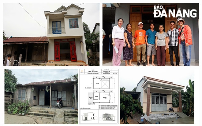 Xây nhà chống lũ ở Đại Hưng (huyện Đại Lộc, tỉnh Quảng Nam).