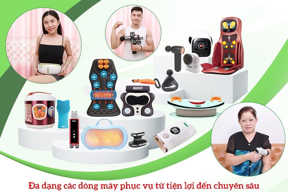NIKIO - Thương hiệu máy massage uy tín.