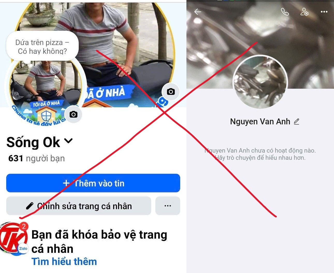 Đối tượng dùng tài khoản mạng xã hội facebook, zalo lên các hội nhóm chuyên vận chuyển hàng hóa tìm “con mồi” để lừa đảo.