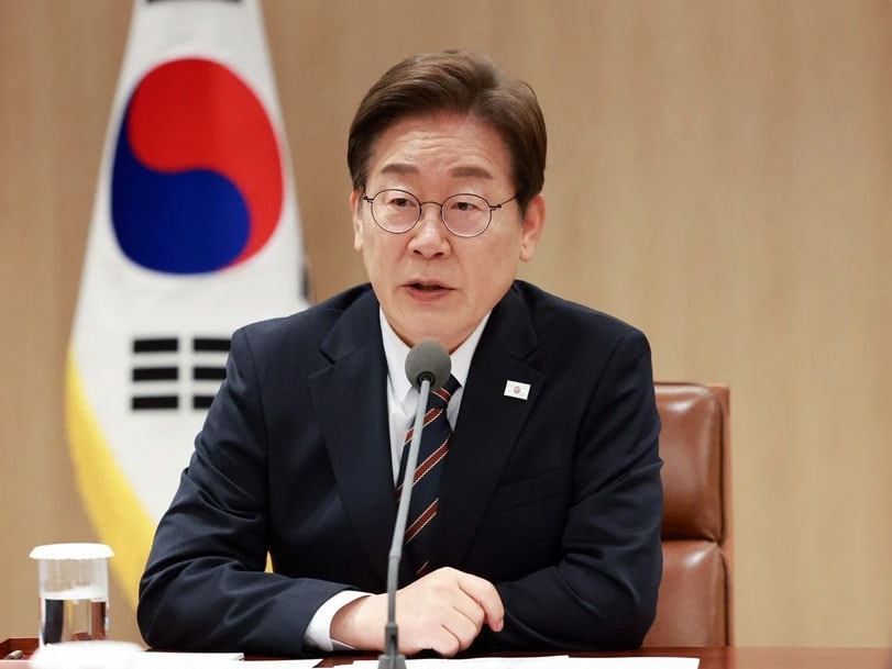 Tổng thống Hàn Quốc Lee Jae Myung phát biểu tại cuộc họp ở thủ đô Seoul. (Ảnh: Yonhap/TTXVN)
