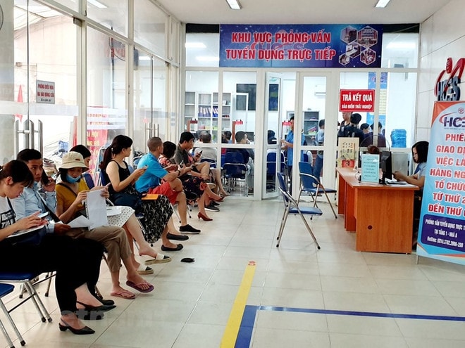 Việc quy định thời gian hưởng (12 tháng) và mức hưởng trợ cấp thất nghiệp tối đa nhằm thúc đẩy người lao động tìm kiếm việc làm, quay trở lại thị trường lao động. (Ảnh: PV/Vietnam+)