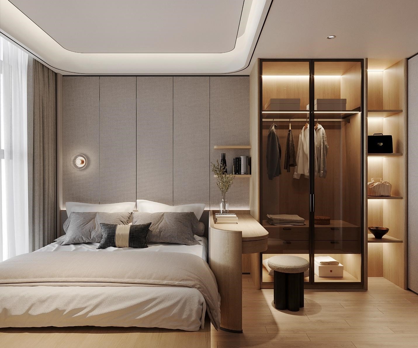 Mọi chi tiết trong thiết kế căn hộ đều được trau chuốt tỉ mỉ, phản chiếu gu sống tinh tế của chủ nhân. (Ảnh minh họa: Sun Property)