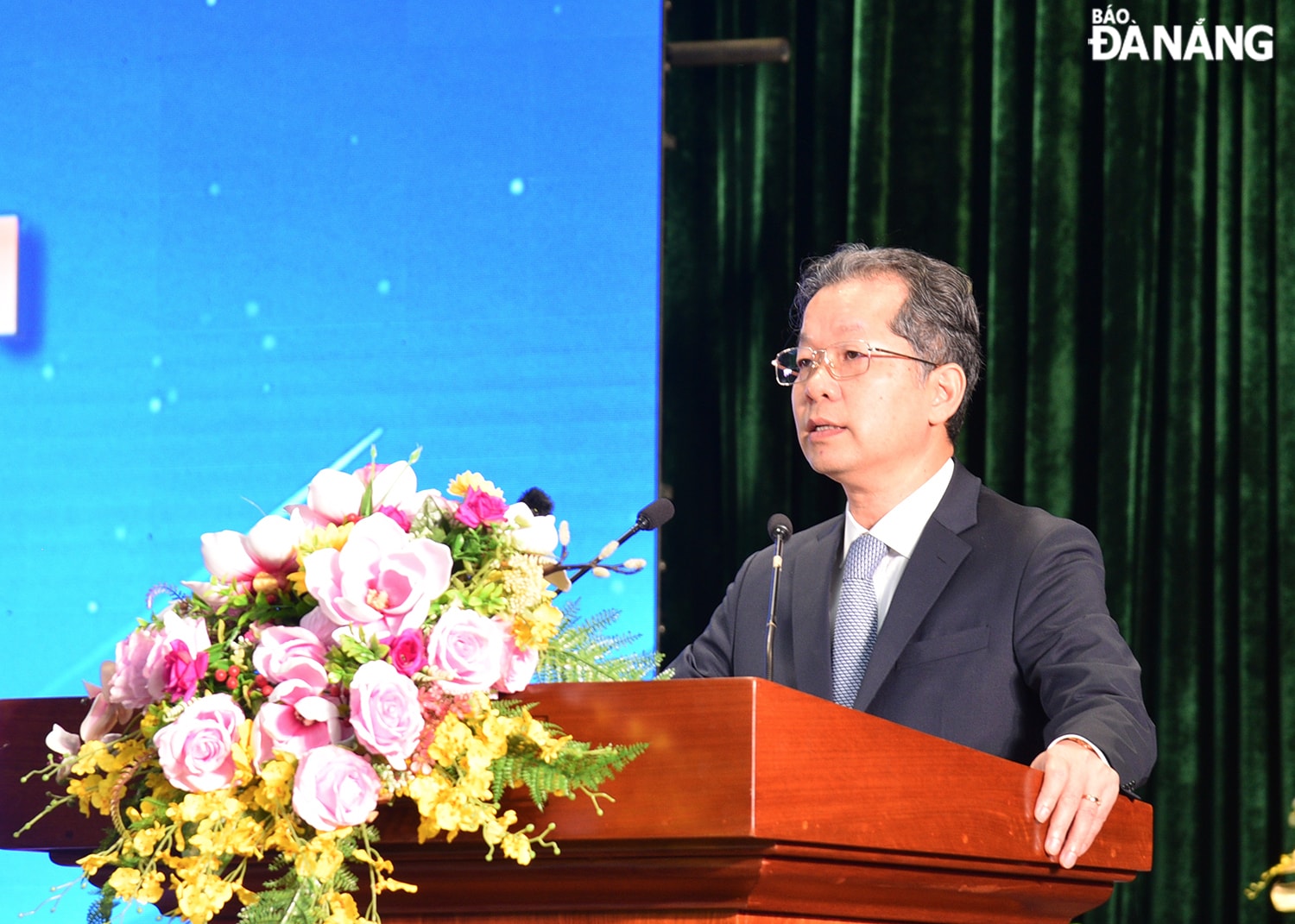 Bí thư Thành ủy Nguyễn Văn Quảng phát biểu tại lễ kỷ niệm. Ảnh: T.PHƯƠNG