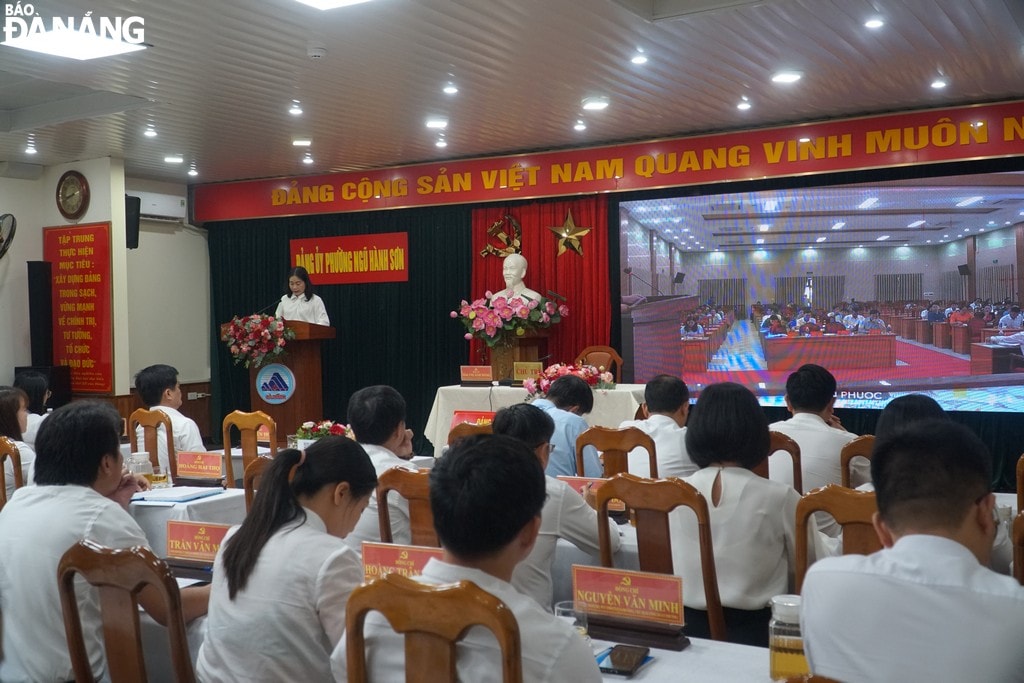 Khai mạc Hội nghị lần thứ I BCH Đảng ủy Phường Ngũ Hành Sơn 