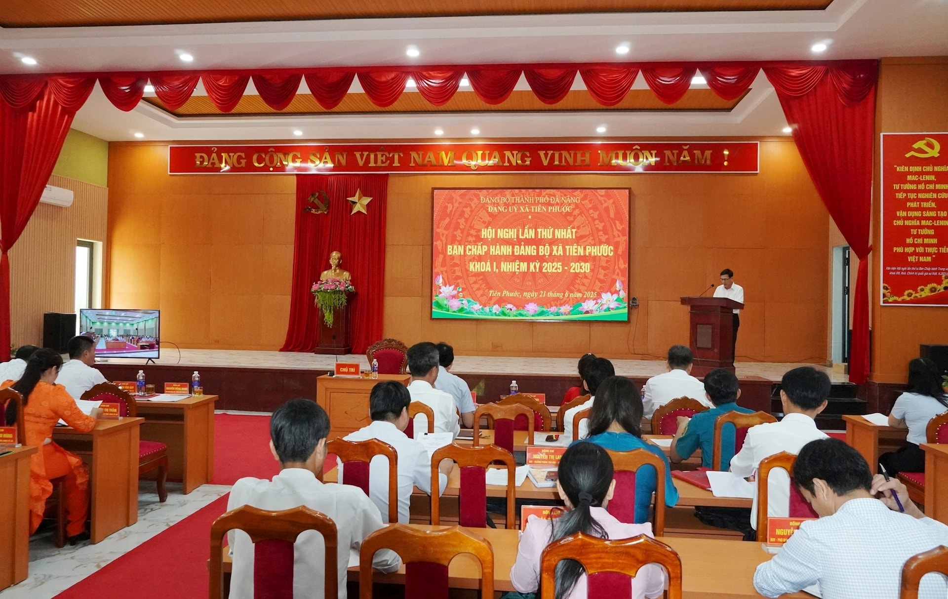 Hội nghị lần thứ nhất Ban Chấp hành Đảng bộ xã Tiên Phước khóa I (nhiệm kỳ 2025 - 2030).
