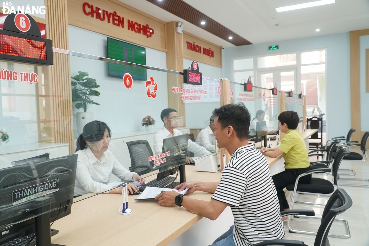 Hoạt động tại Trung tâm hành chính công Phường Thanh khê không bị gián đoạn trong quá trình thử nghiệm