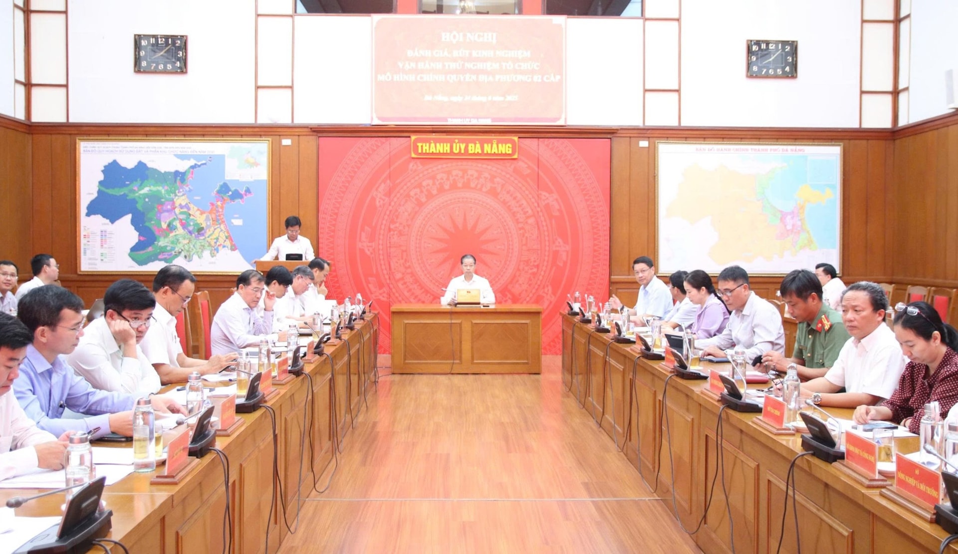 Quang cảnh hội nghị tại điểm cầu TP.Đà Nẵng. Ảnh: HUY NGUYỄN