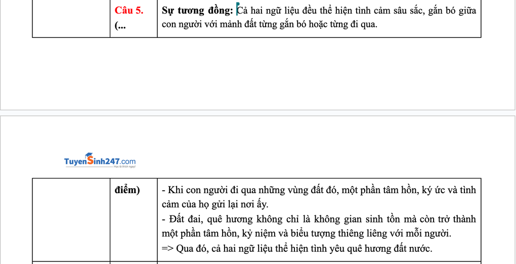 Đáp án đề thi môn Ngữ văn chương trình hiện hành thi tốt nghiệp THPT 2025