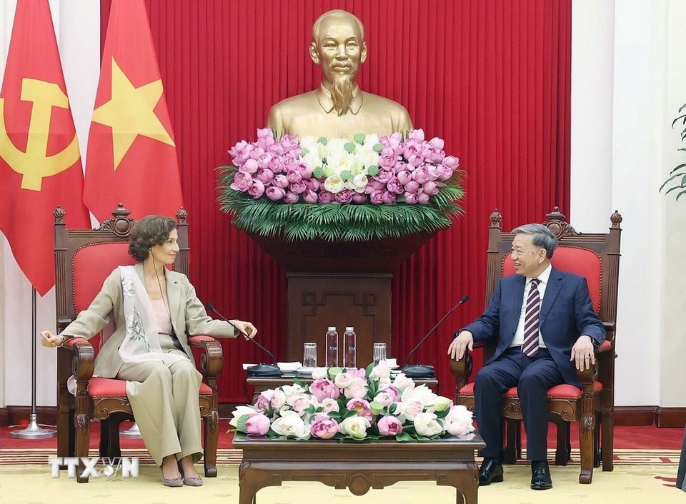 Tổng Bí thư Tô Lâm tiếp Tổng Giám đốc UNESCO Audrey Azoulay