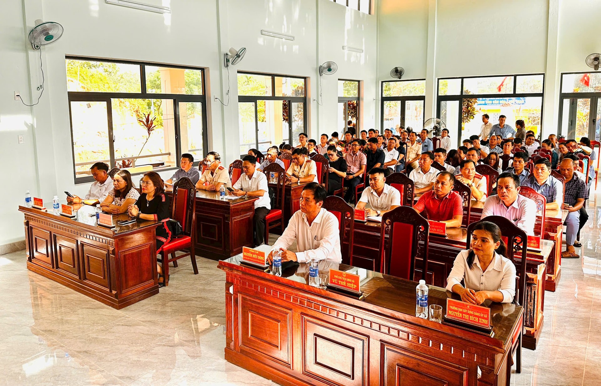 Tại điểm cầu xã Phước Hiệp.