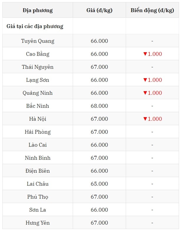 Giá heo hơi hôm nay 13 7 2025 ở miền Bắc