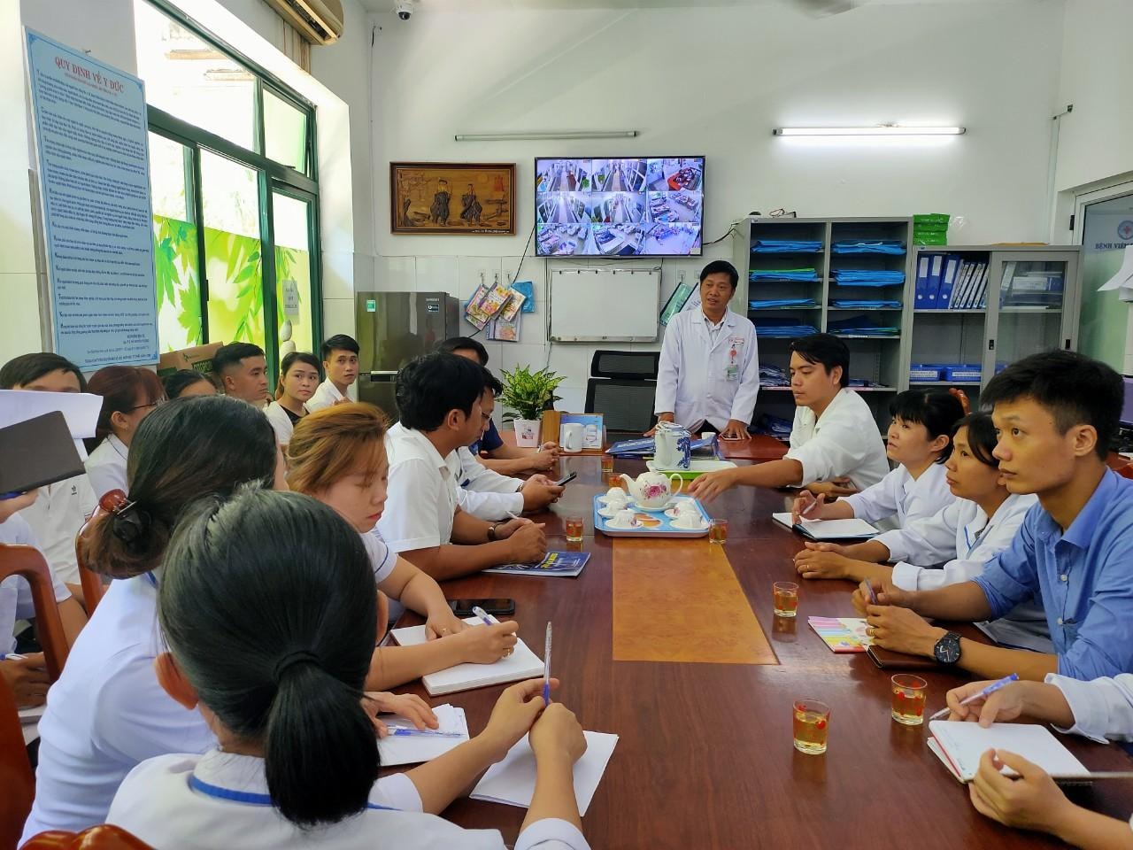 Bệnh viện Đà Nẵng thường xuyên tổ chức các lớp cấp cứu đột quỵ ngoại viện.