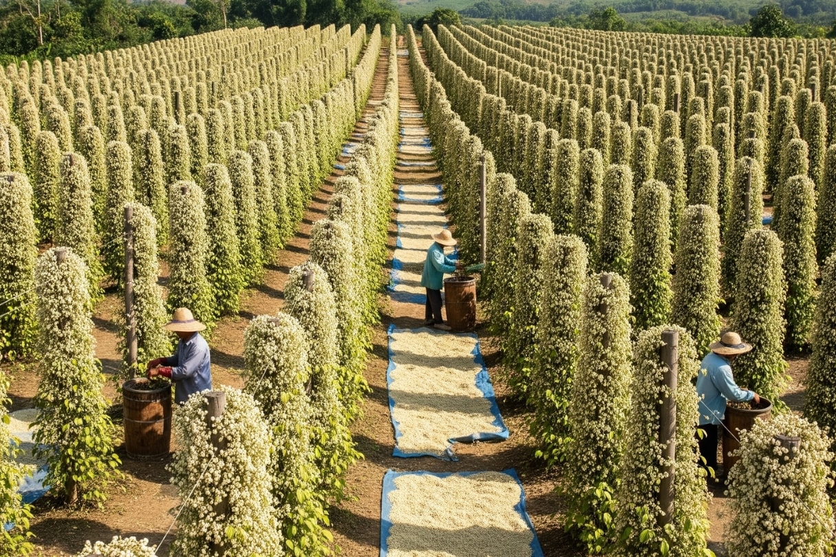 Giá tiêu hôm nay 6 8 Giá tiêu tại Đắk Lắk lên 140.000 đồng, tiêu Việt càn quét quốc tế
