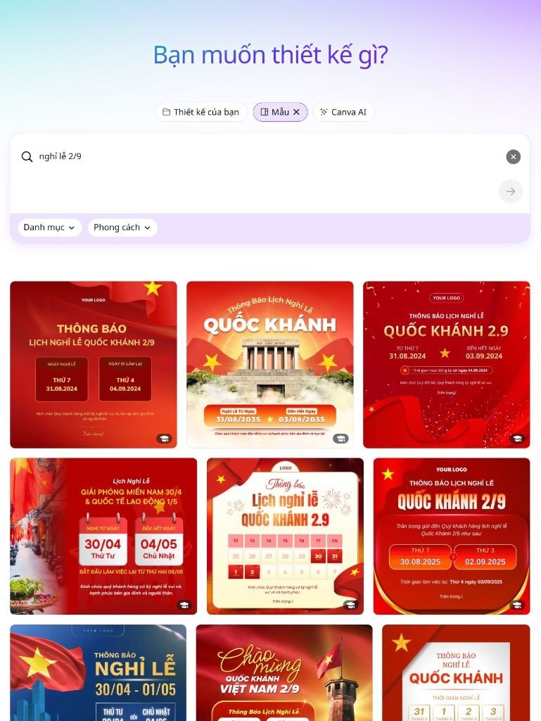 Bước 1 Truy cập và tìm kiếm mẫu ưng ý