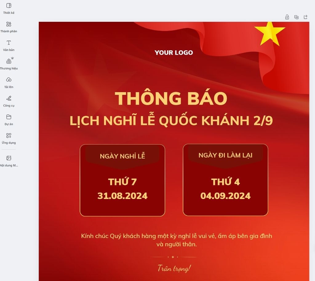 Bước 2 Tùy chỉnh mẫu theo ý của bạn