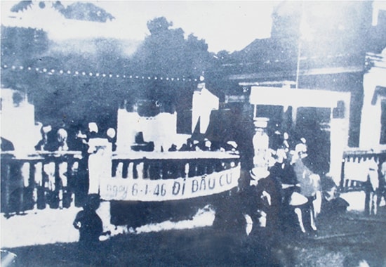 Công tác tuyên truyền Bầu cử Quốc hội khóa I, điểm bầu cử ở Hội An năm 1946