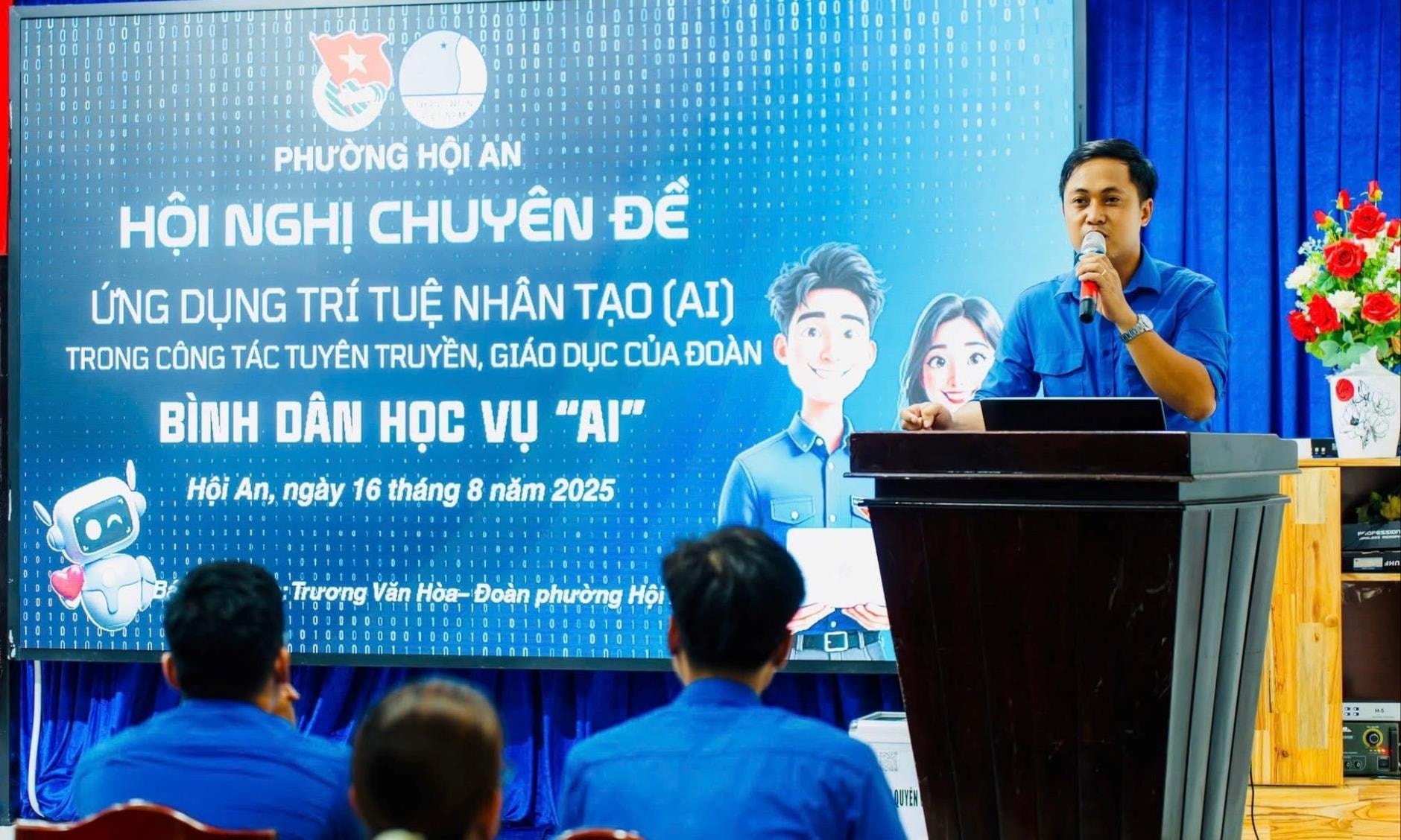Der Jugendverband führt aktiv Schulungen zur Anwendung künstlicher Intelligenz in der Jugendverbandsarbeit durch. Foto: THAI CUONG