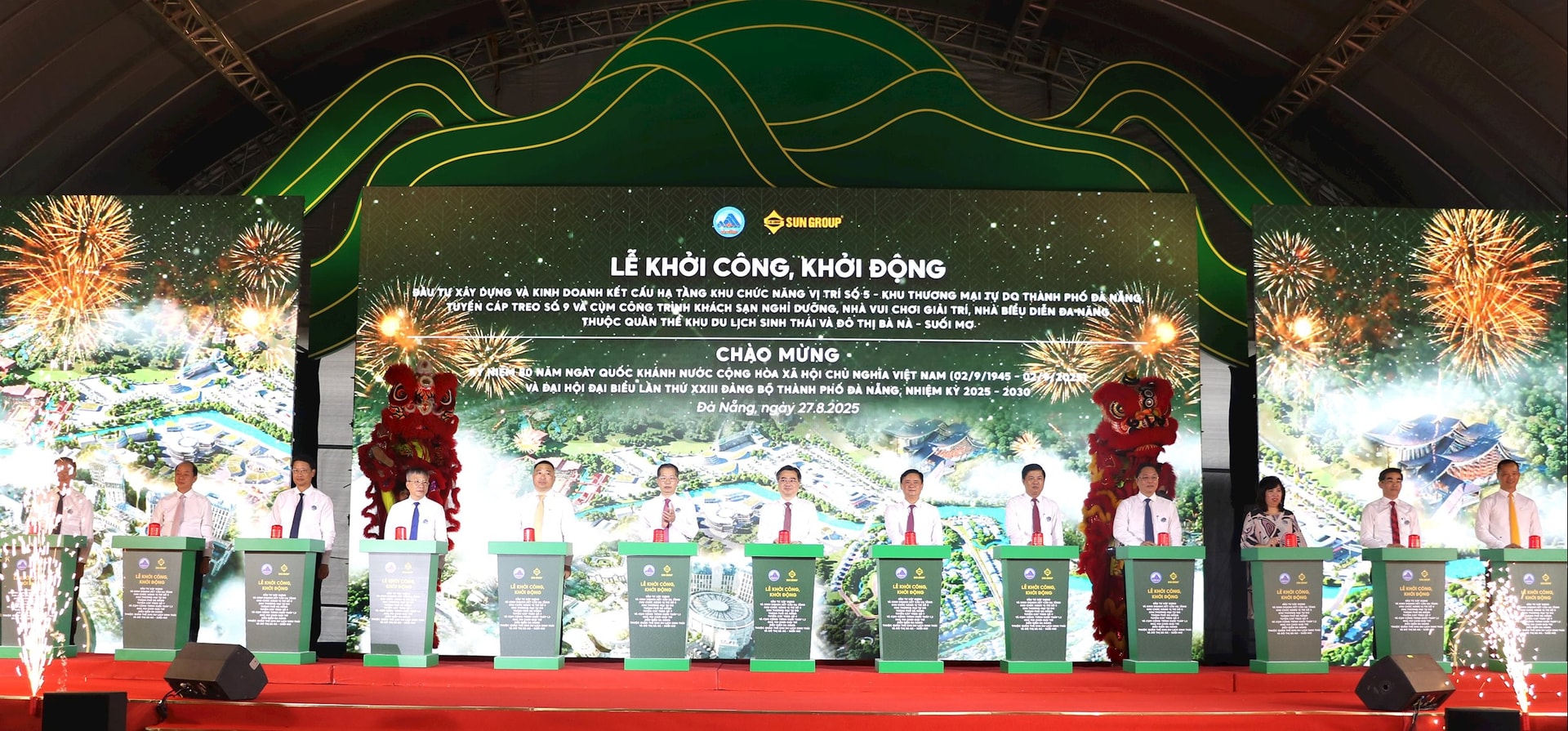ប្រតិភូធ្វើពិធីបើកការដ្ឋាន សម្ពោធគម្រោង។ រូបថត៖ MA