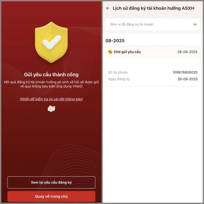 Bước 4 Gửi thông tin và chờ xác nhận