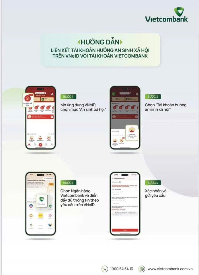 Cách nhận 100.000đ trên VNeID qua ngân hàng Vietcombank