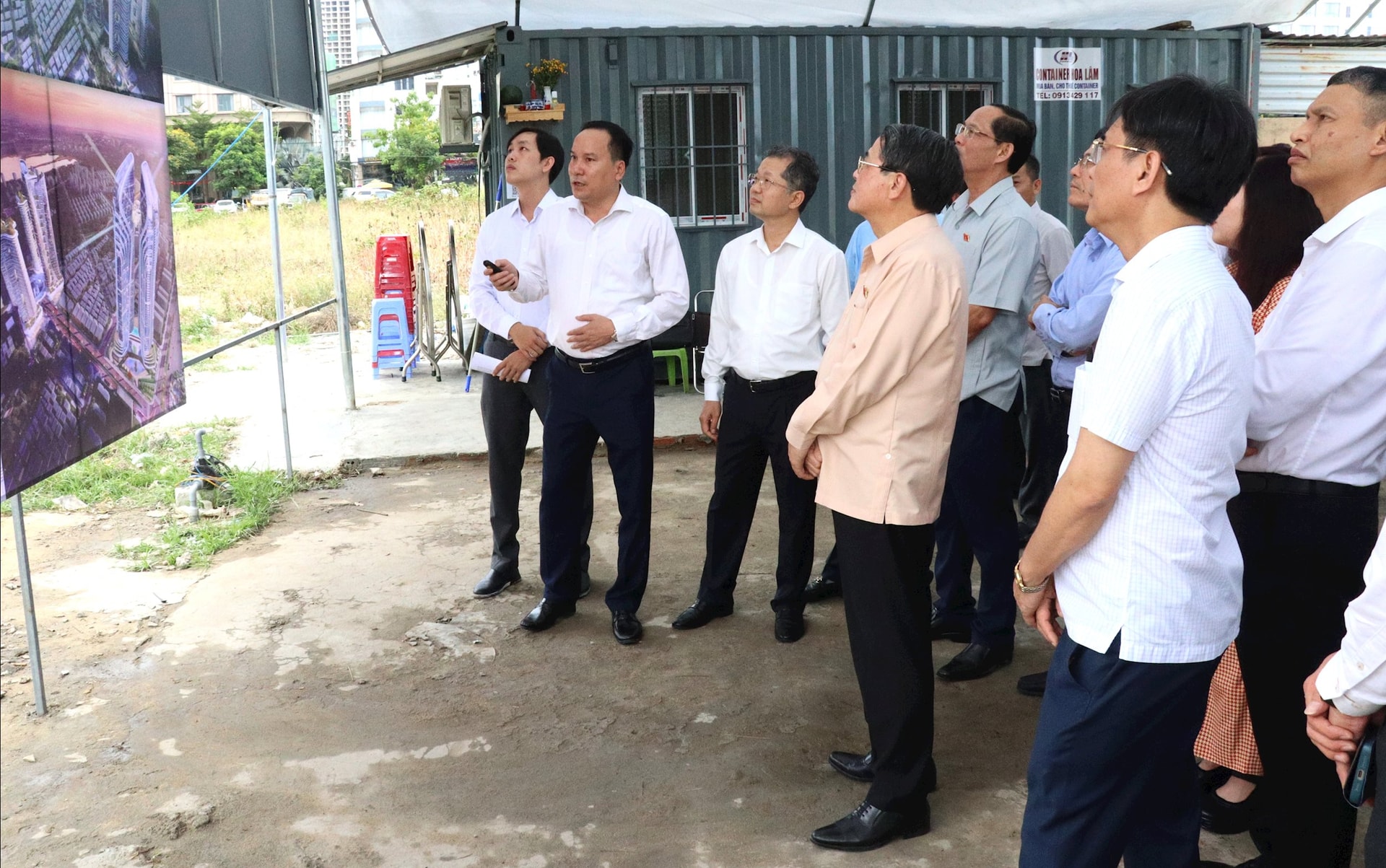 Lãnh đạo Quốc hội và thành phố kiểm tra vị trí triển khai Trung tâm tài chính