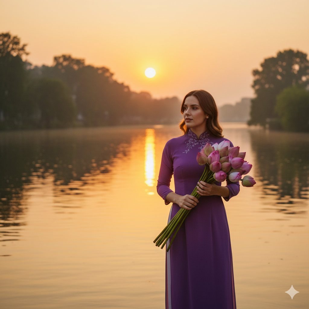 Ảnh 20 10 chụp ảnh tà áo dài bên sông