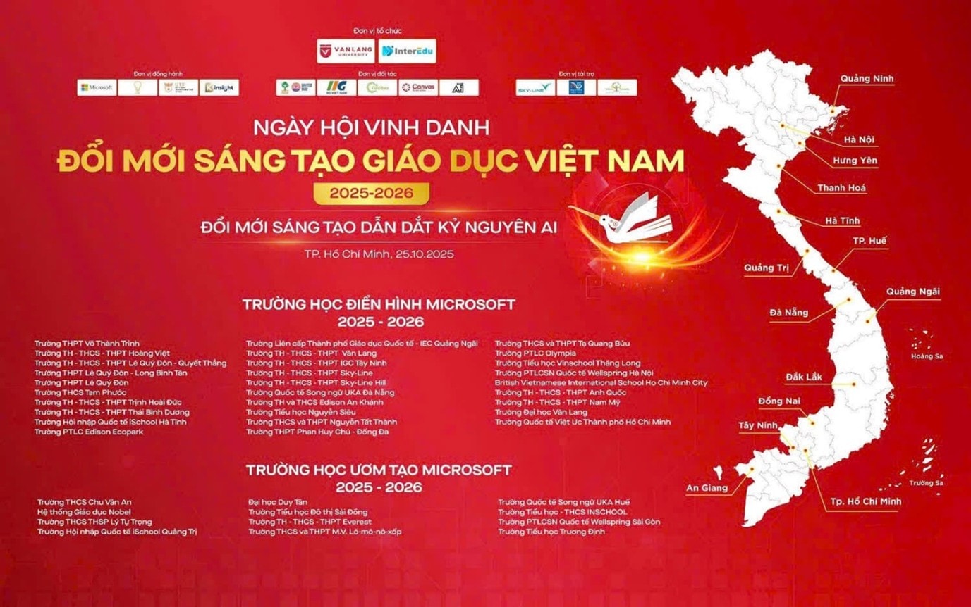 Sky-Line là đơn vị giáo dục duy nhất ở miền Trung được vinh danh 5 năm liên tiếp ở hạng mục Trường học điển hình Microsoft