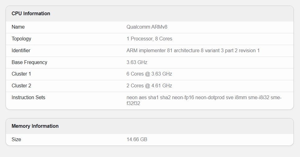 POCO F8 Ultra on Geekbench