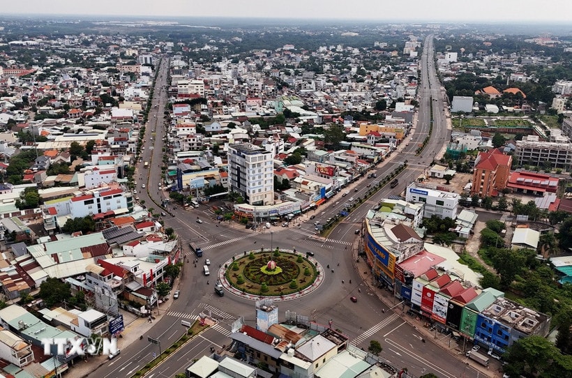 Bình Phước sau sắp xếp dự kiến còn 42 xã, phường. (Ảnh: Hồng Đạt/TTXVN)