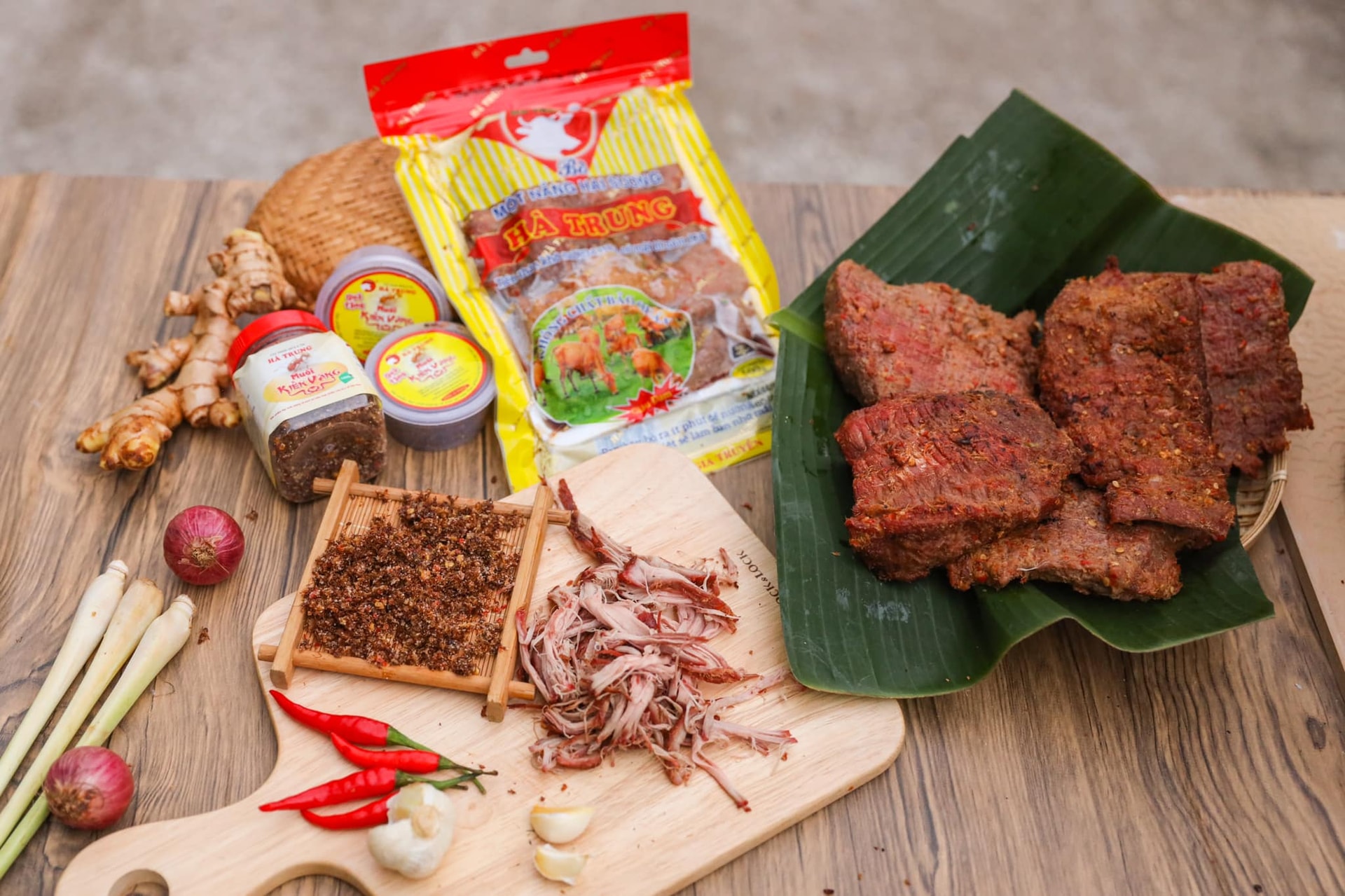 Sản phẩm bò một nắng Hà Trung Phú Yên.