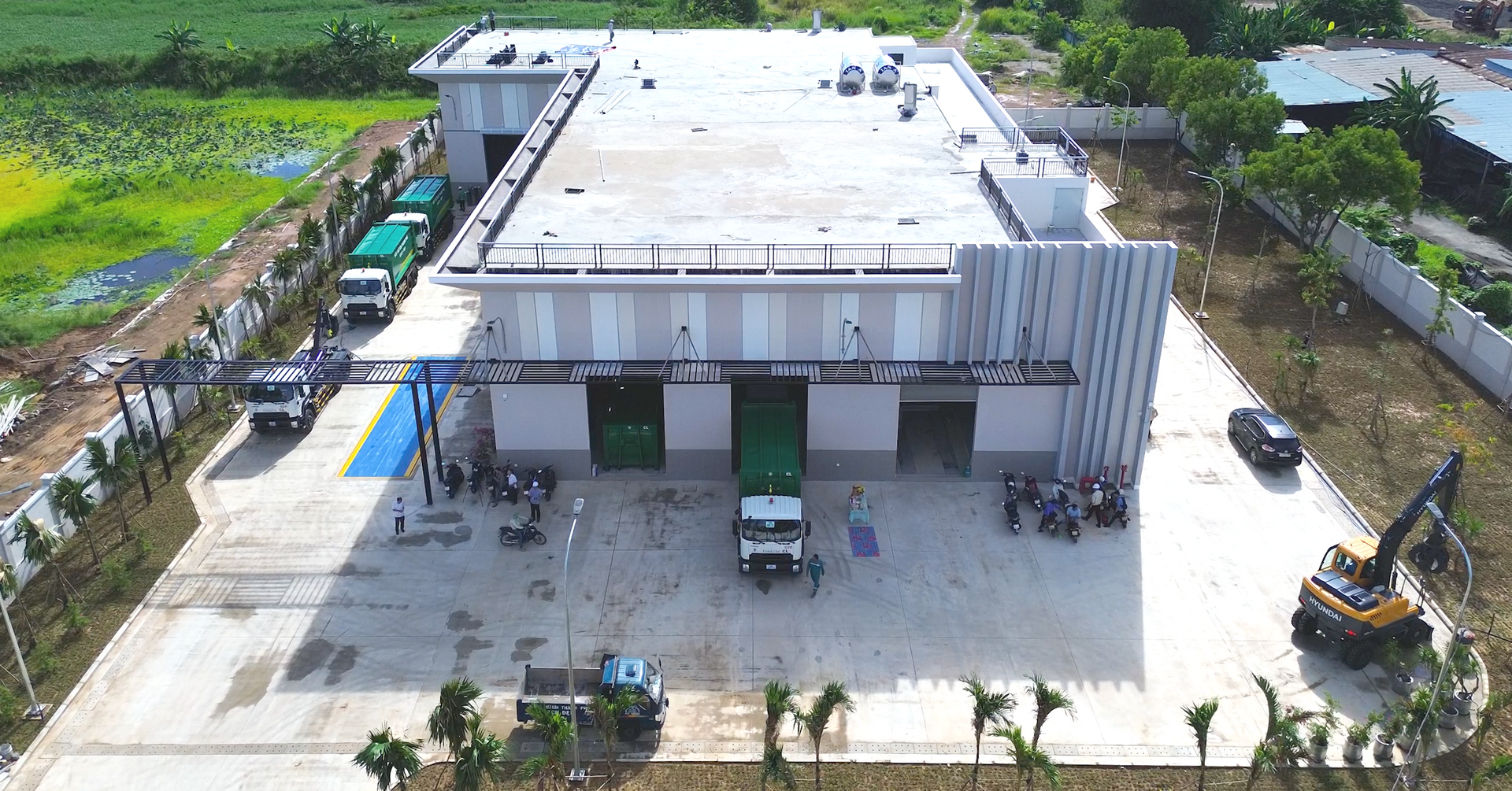 Trạm trung chuyển rác Cẩm Lệ được đưa vào vận hành chính thức từ đầu tháng 12/2025 sau 2 tháng vận hành thử, hiệu chỉnh thiết bị, máy móc... Ảnh: HOÀNG HIỆP