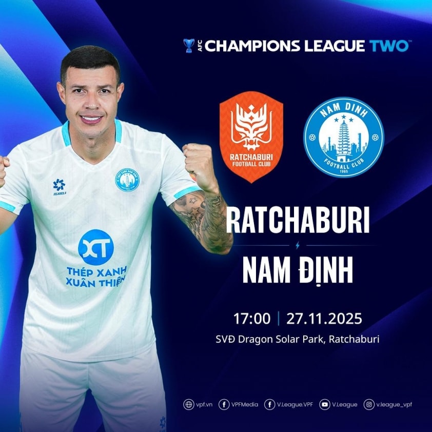 Một chiến thắng trước Ratchaburi sẽ giúp Nam Định chính thức đi tiếp
