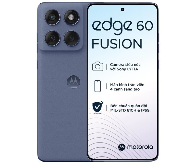 Motorola Edge 60 Fusion 5G với thiết kế màn hình cong tràn viền sang trọng.