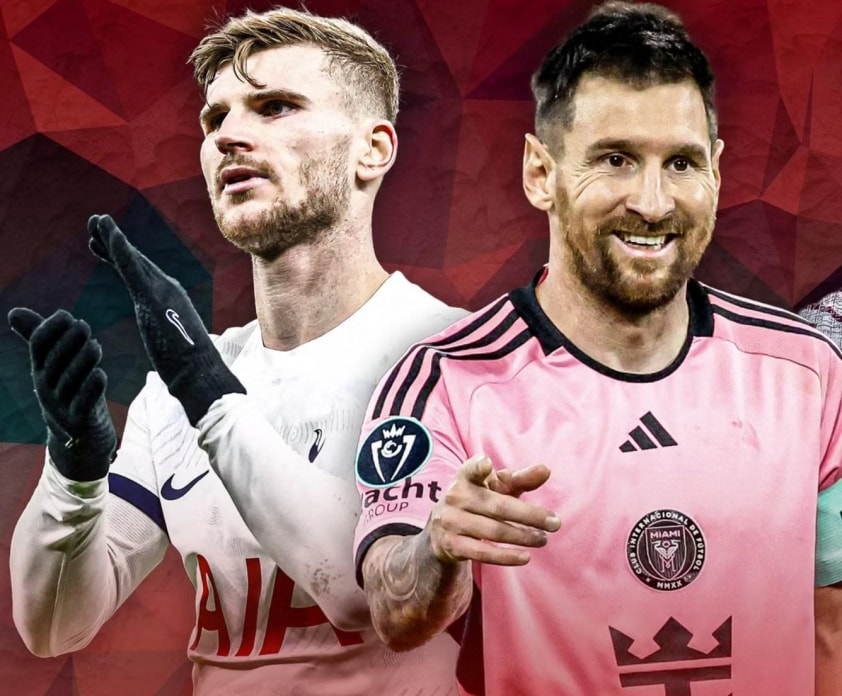 Lionel Messi trong màu áo Inter Miami ra dấu hiệu trên sân
