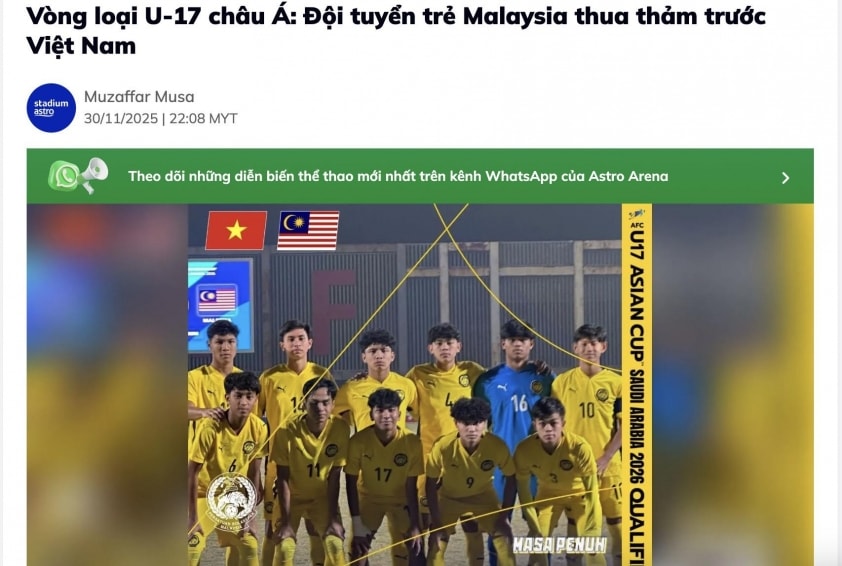 Truyền thông Malaysia hốt hoảng khi bị Việt Nam loại ở vòng loại châu Á 751066