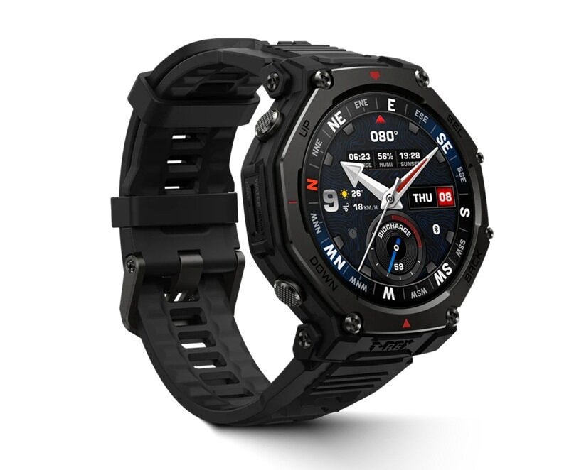 Đồng hồ thông minh Amazfit T-Rex 3 Pro sở hữu thiết kế hầm hố và bền bỉ ấn tượng.