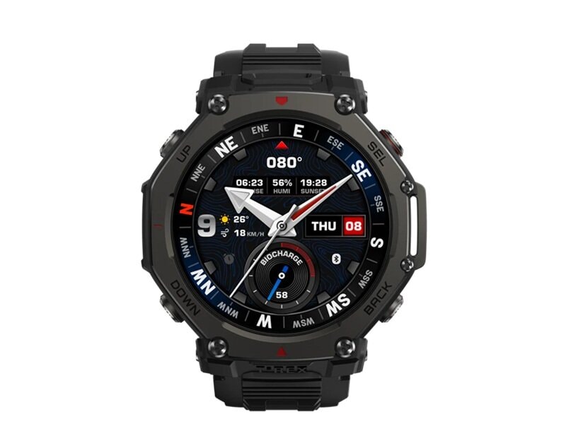 Mặt đồng hồ lớn của Amazfit T-Rex 3 Pro hiển thị sắc nét.