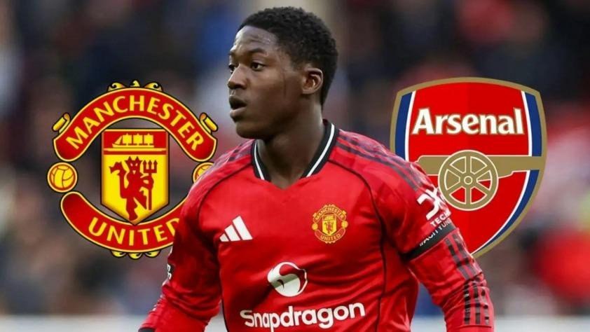 Tiền vệ trẻ Kobbie Mainoo của Man United đang được Arsenal quan tâm.