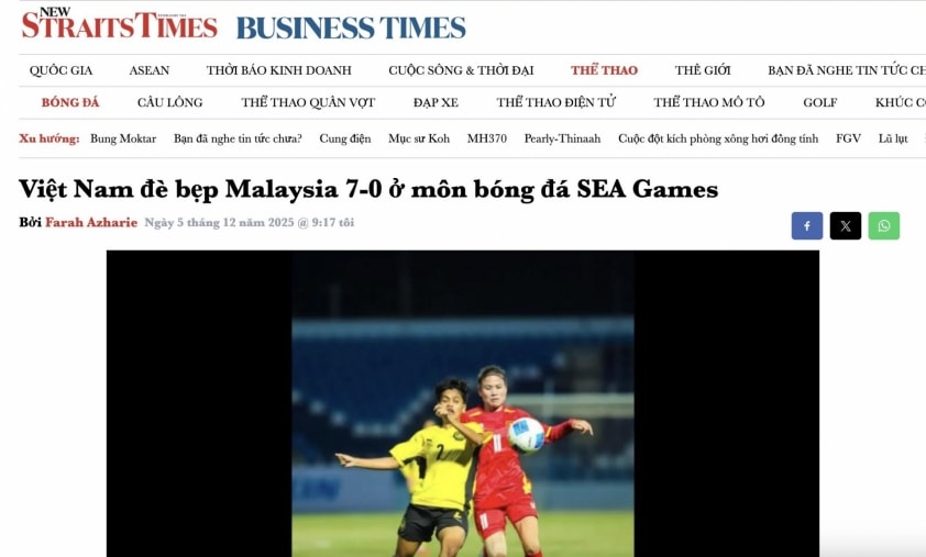 Truyền thông Malaysia bình luận về chiến thắng của ĐT nữ Việt Nam