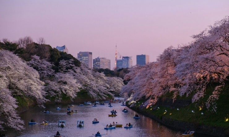 Giao lộ Shibuya sầm uất, thể hiện sự năng động của Tokyo, thành phố xếp hạng ba.