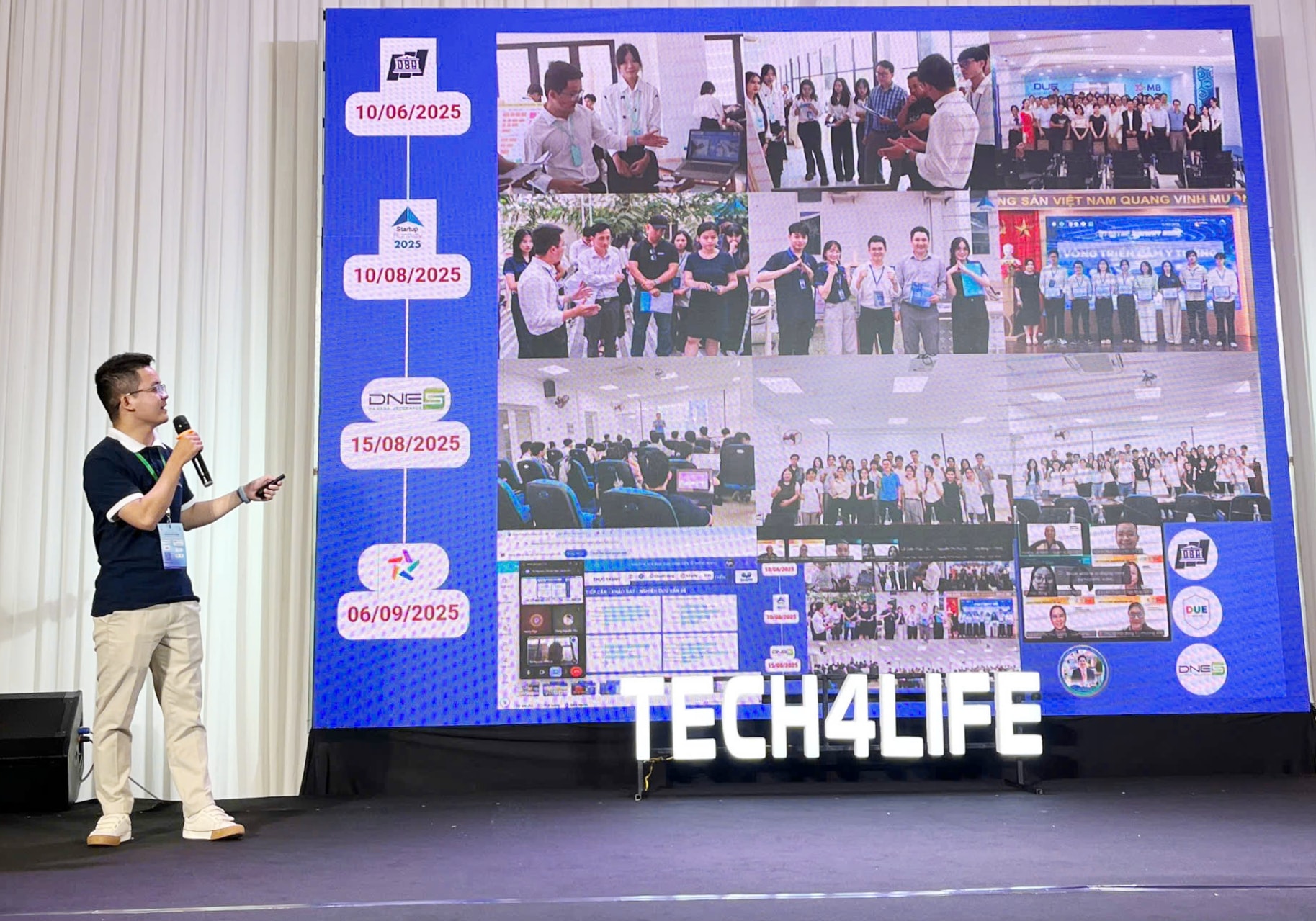 និស្សិត ង្វៀន វ៉ាន់ តៃ បានចូលរួមធ្វើបទបង្ហាញនៅក្នុងសិក្ខាសាលា Tech4Life ដែលជាផ្នែកមួយនៃពានរង្វាន់ VietFuture Awards 2025។