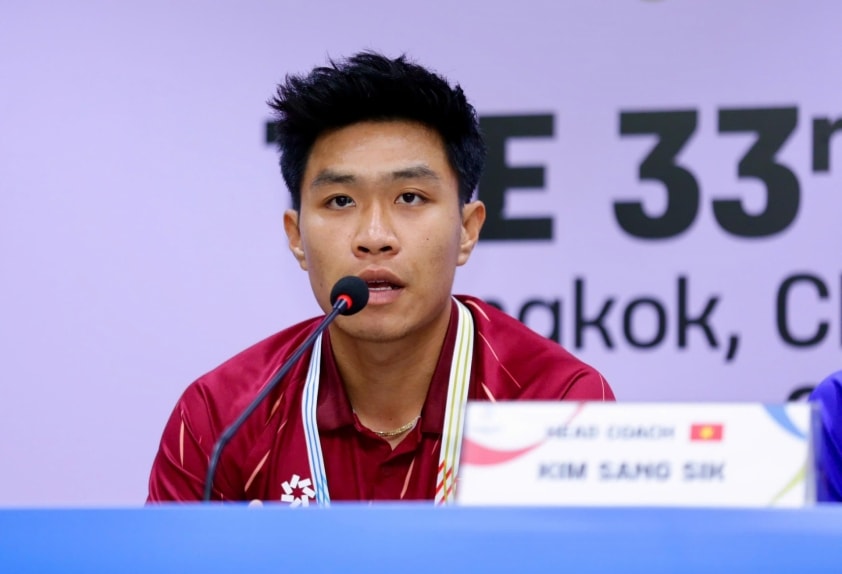 Trung vệ Phạm Lý Đức phát biểu tự tin trước trận chung kết SEA Games 33