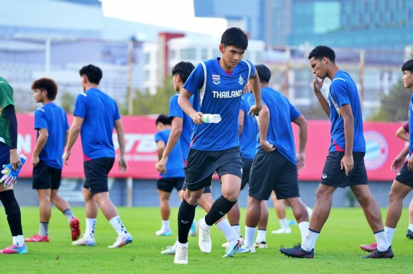 U22 Thái Lan chuẩn bị cho trận chung kết SEA Games 33 với U22 Việt Nam.