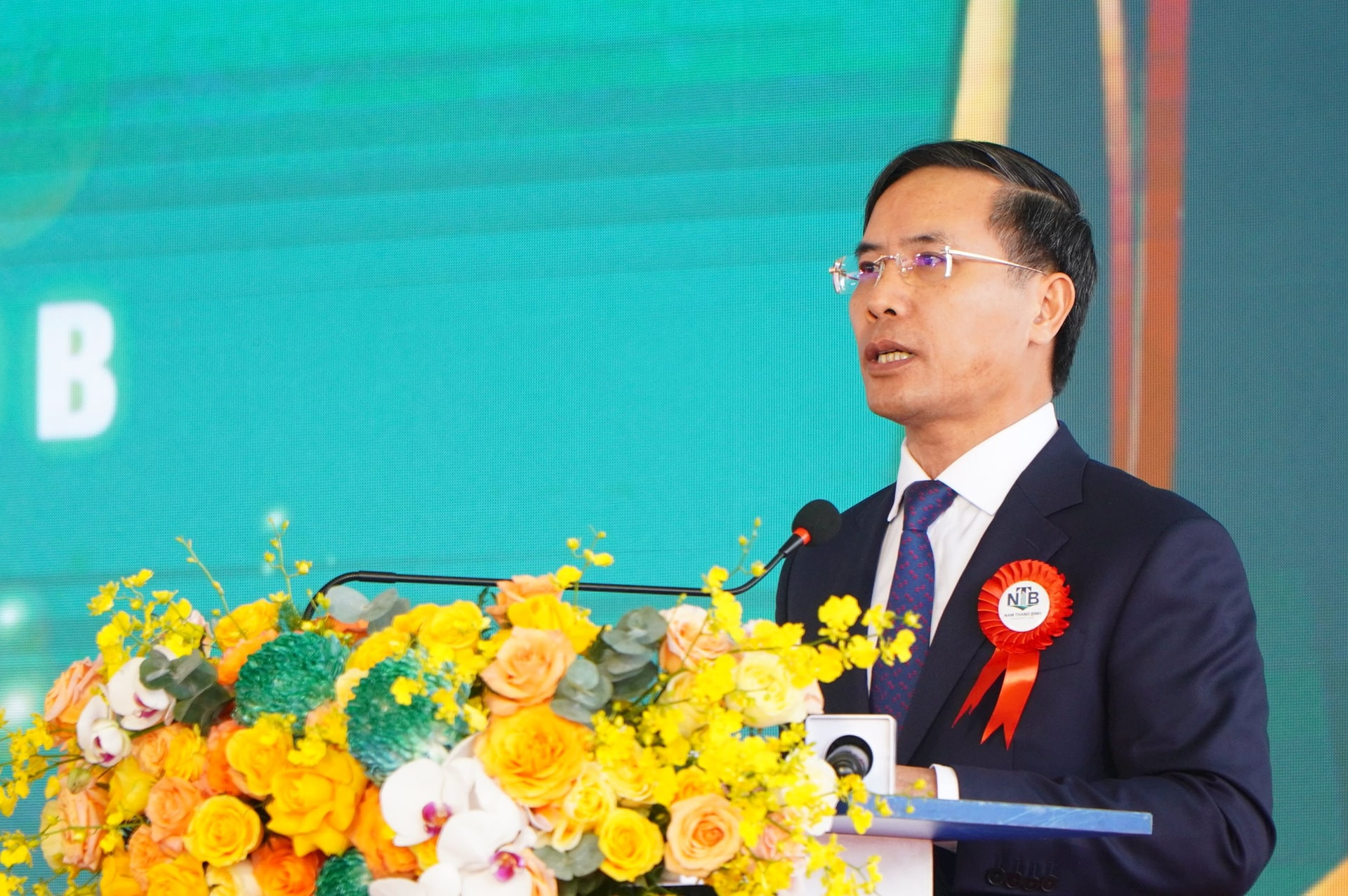 Chairman of the Da Nang People’s Committee Pham Duc An spoke at the groundbreaking ceremony. Photo: VINH ANH