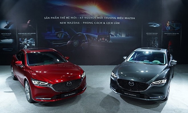 Mazda6 sở hữu thiết kế ngoại thất sang trọng với các tùy chọn màu sắc cao cấp.