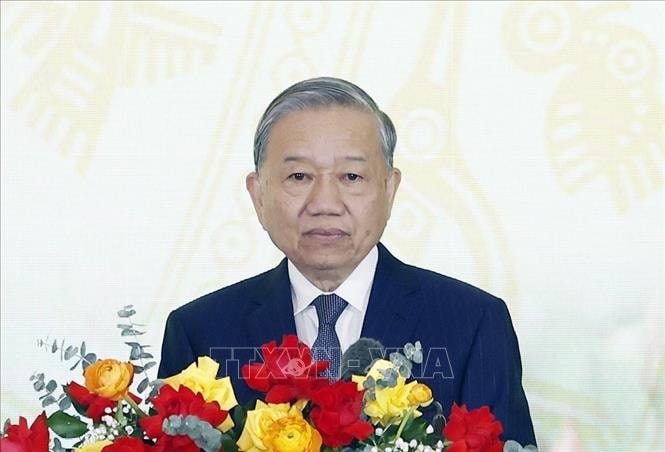Tổng Bí thư Tô Lâm phát biểu. Ảnh: TTXVN