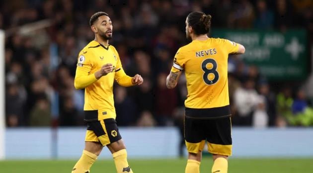 Cunha và Neves trong màu áo Wolves.