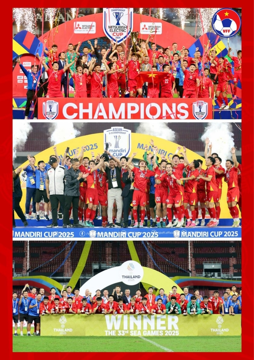 Hành trình hattrick danh hiệu bóng đá Việt Nam