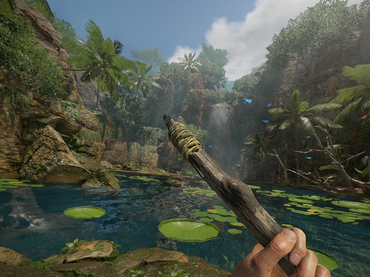 Hình ảnh mô phỏng môi trường rừng rậm trong trò chơi Green Hell trên Steam