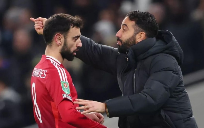 Bruno Fernandes trong màu áo Manchester United